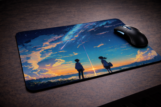 Anime Sky Scene Mouse Pad – Premium Aesthetic Desk Accessory (9 × 7.5 Inches)
