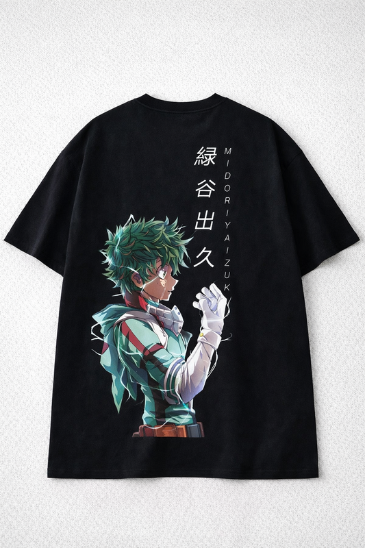 Oversized Izuku Midoriya “Deku” Hero Anime Graphic T-Shirt