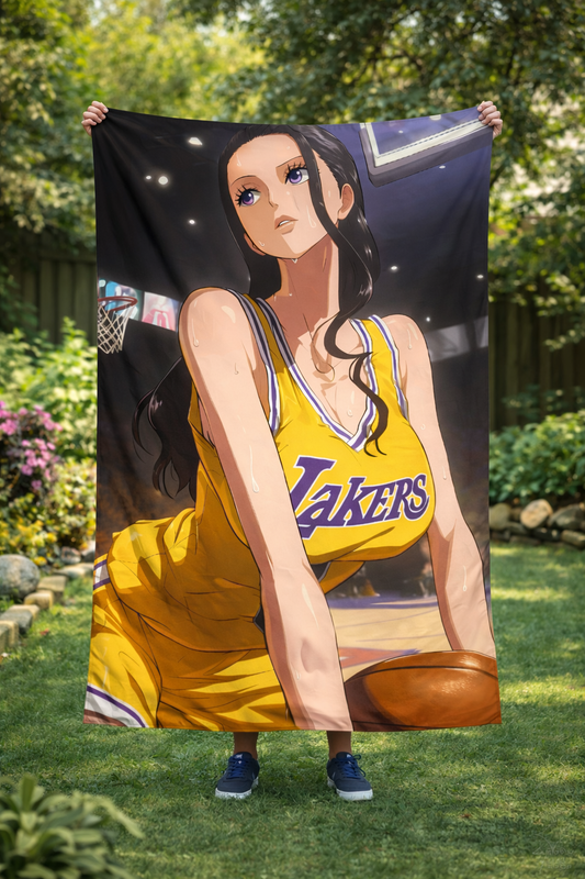 Nico Robin Courtside Style Wall Tapestry – One Piece Anime Character Art (56 × 96 Inches)