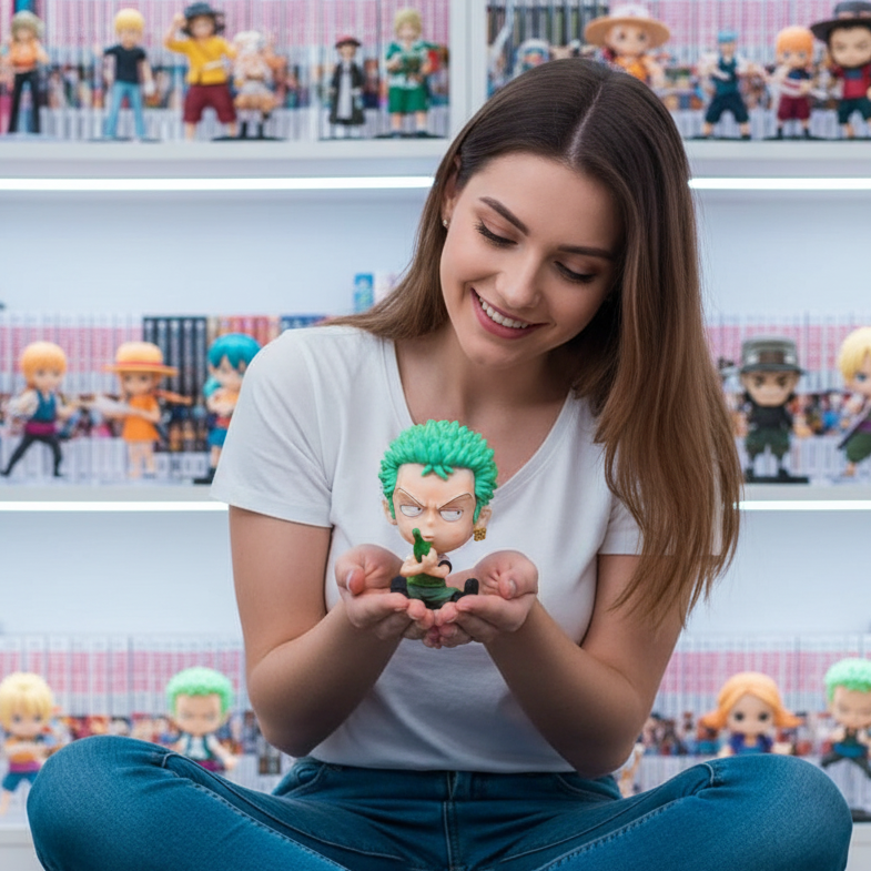 Roronoa Zoro Chibi Figure – “Sake Time” Edition | 8 cm Mini Collectible