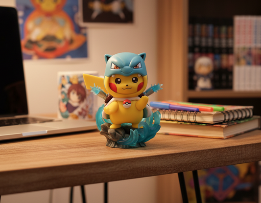 Pikachu (Blastoise Armor Edition) Collectible Figure | 12 cm