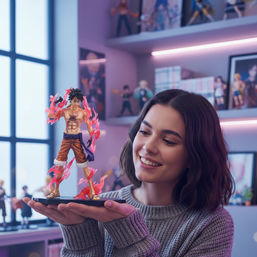 One Piece – Monkey D. Luffy Fire Aura Figure (24cm) | Limited Edition Collectible