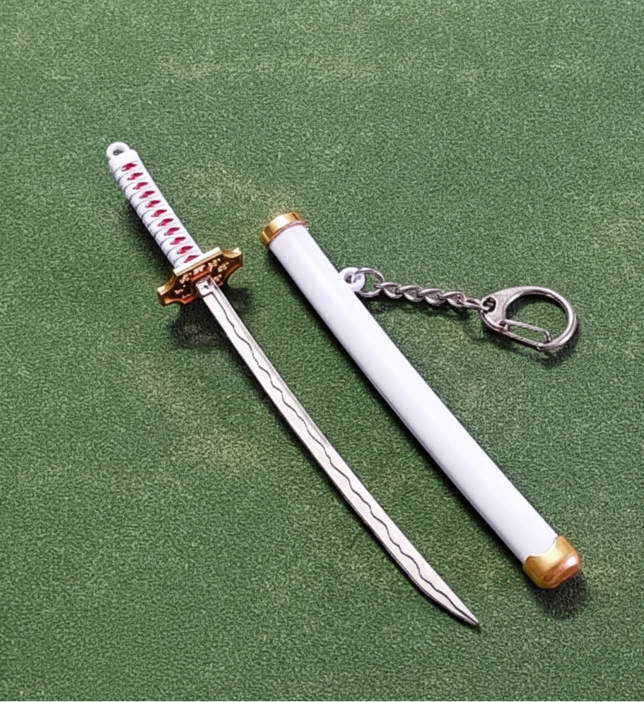 Zoro’s Enma-Inspired White Mini Katana Keychain