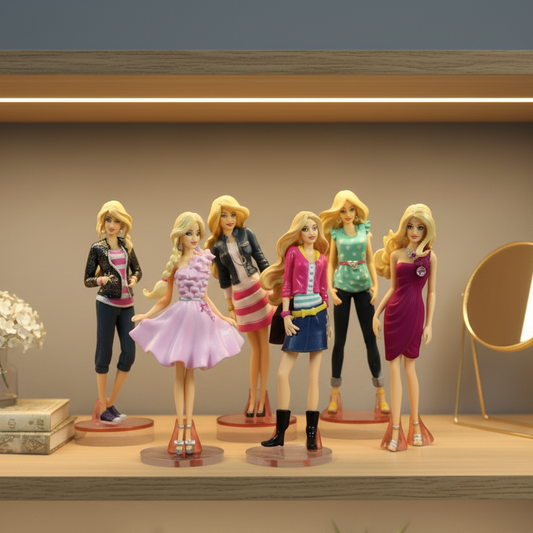 Fashion Diva Figurine Collection | Stylish Barbie-Inspired Set