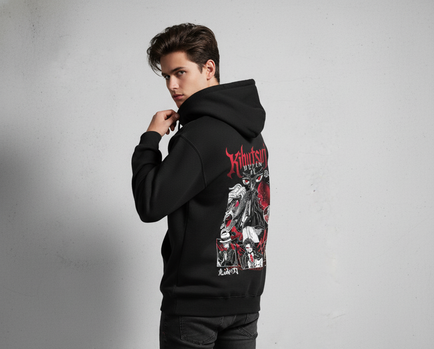 “Crimson Demon King” Muzan-Inspired Anime Hoodie