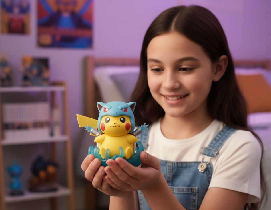 Pikachu (Blastoise Armor Edition) Collectible Figure | 12 cm