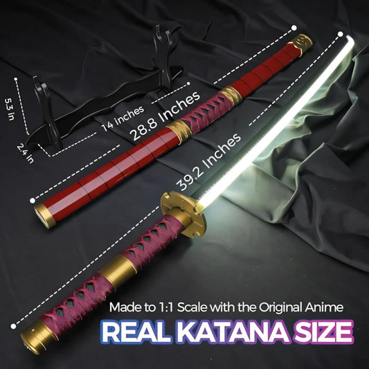 One Piece – Ready Sandai Kitetsu LED – Roronoa Zoro Anime Cosplay Katana/Sword