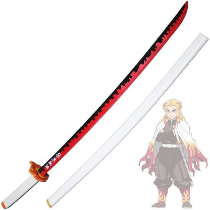 Demon Slayer – Ready Kyojuro Rengoku Nichirin Wooden – Anime Cosplay Katana/Sword