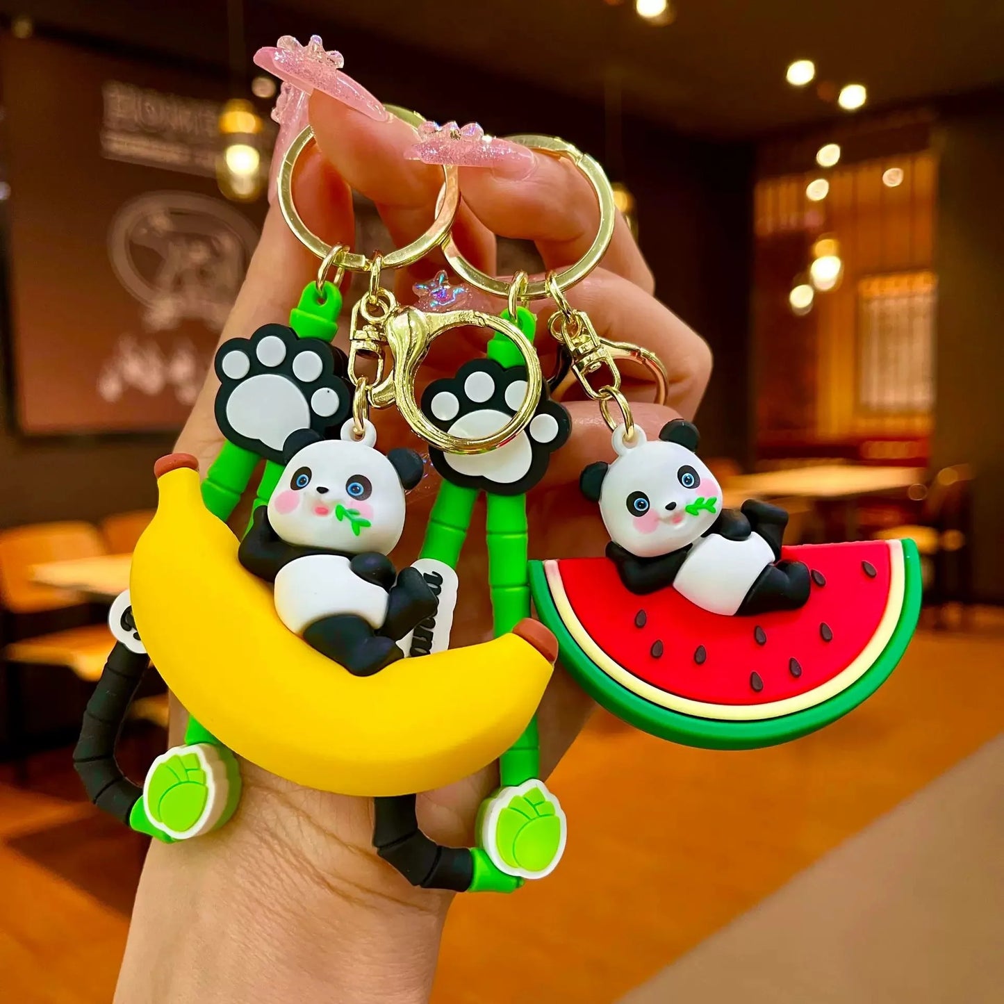 Panda Fruit Keychain – Cute, Colorful & Impossible to Ignore