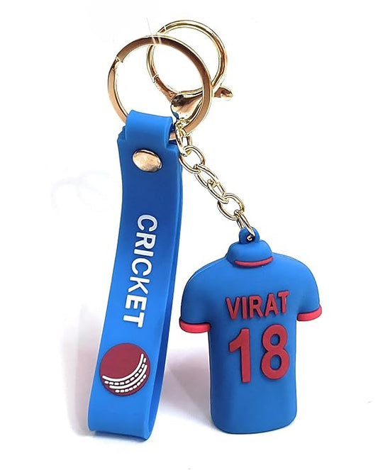 Virat 18 Cricket Jersey Keychain – For Real Fans Only