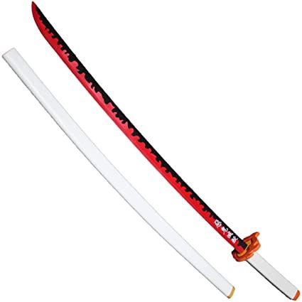 Demon Slayer – Ready Kyojuro Rengoku Nichirin Wooden – Anime Cosplay Katana/Sword
