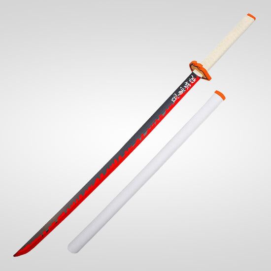Demon Slayer – Ready Kyojuro Rengoku Nichirin Wooden – Anime Cosplay Katana/Sword