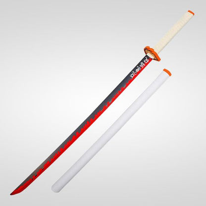 Demon Slayer – Ready Kyojuro Rengoku Nichirin Wooden – Anime Cosplay Katana/Sword