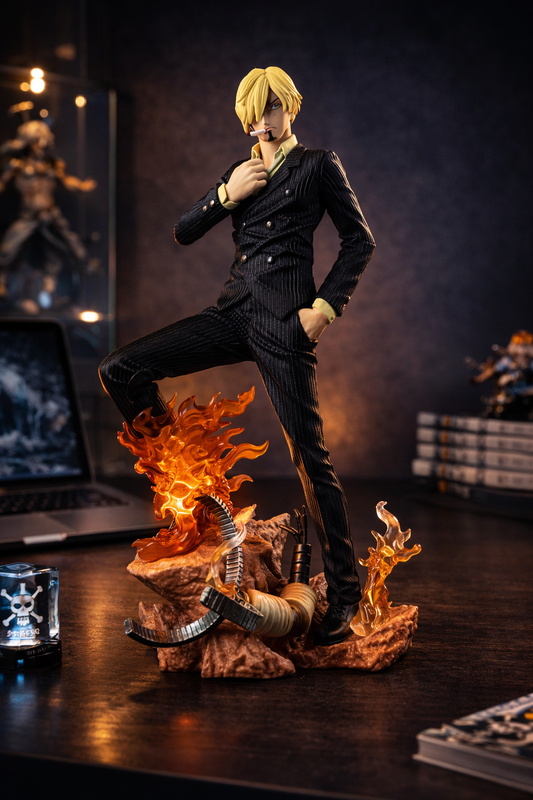 Sanji Diable Jambe Flame Kick Figure – 26cm Premium Display Edition