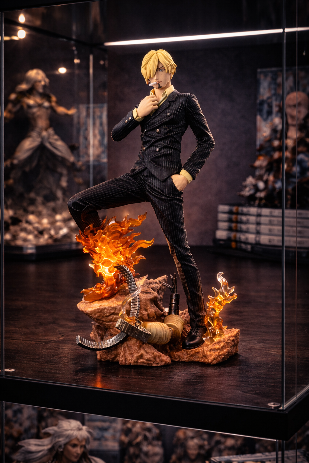 Sanji Diable Jambe Flame Kick Figure – 26cm Premium Display Edition