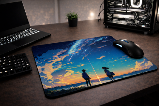 Anime Sky Scene Mouse Pad – Premium Aesthetic Desk Accessory (9 × 7.5 Inches)