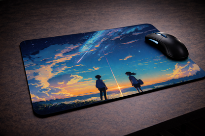 Anime Sky Scene Mouse Pad – Premium Aesthetic Desk Accessory (9 × 7.5 Inches)