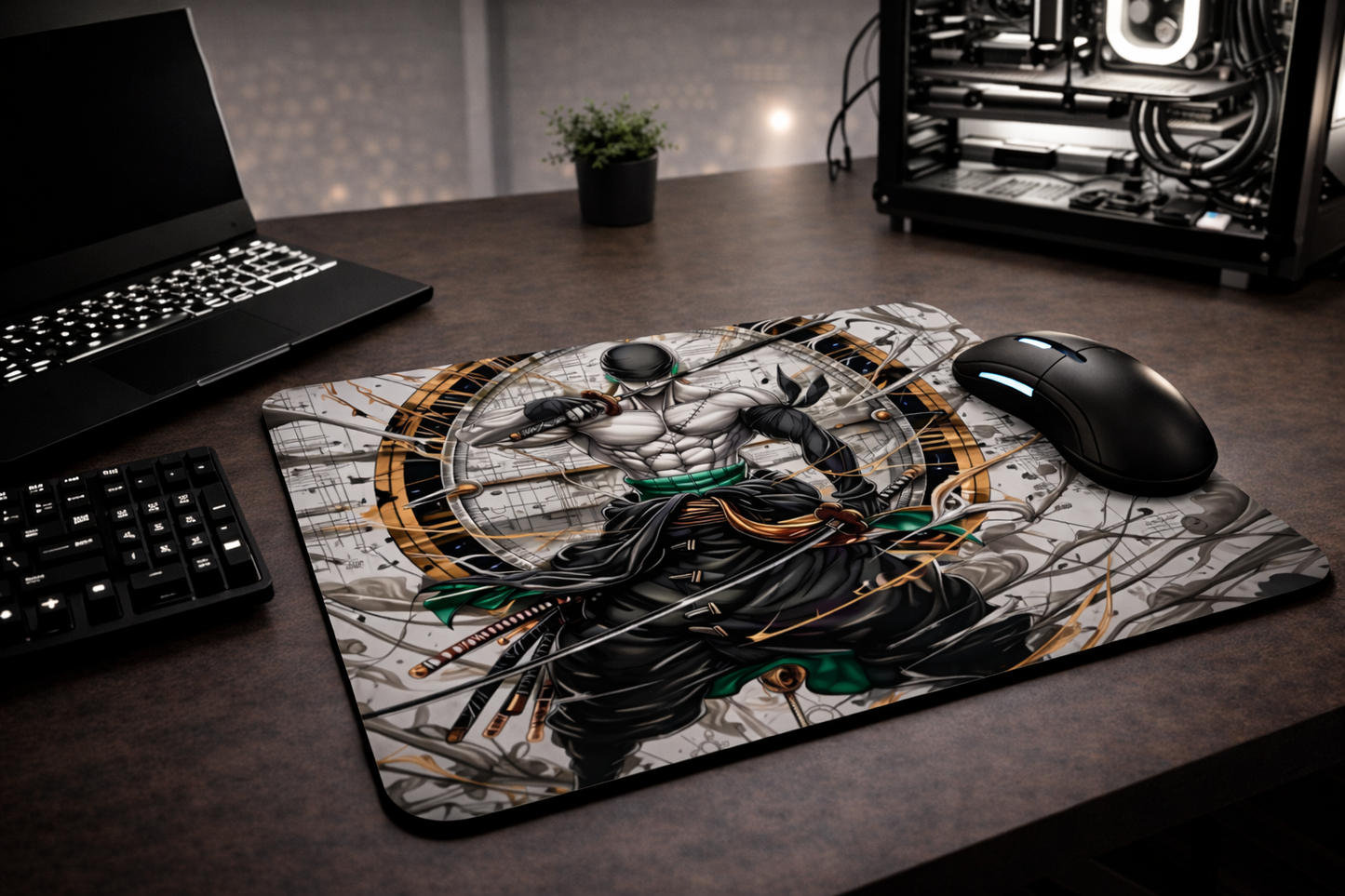 Roronoa Zoro Mouse Pad – Premium Anime Desk Accessory (9 × 7.5 Inches)