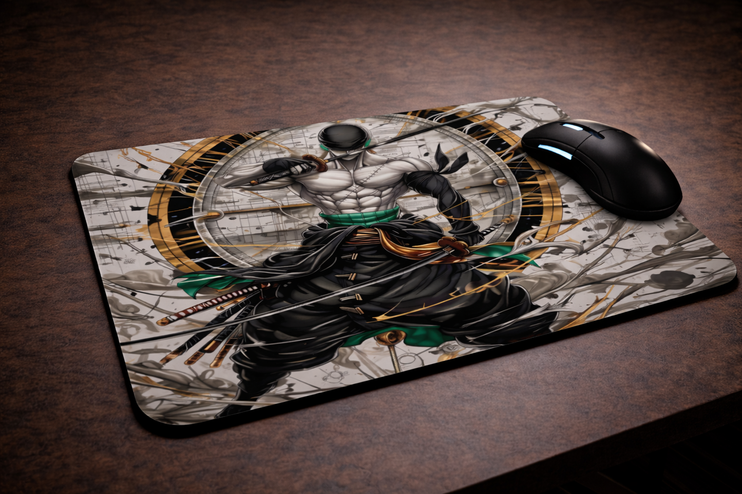 Roronoa Zoro Mouse Pad – Premium Anime Desk Accessory (9 × 7.5 Inches)