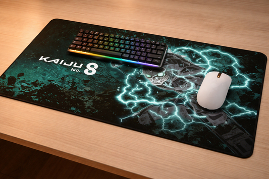 Kaiju No. 8 Lightning Battle Desk Mat – XL Anime Gaming Mouse Pad (12 × 23 Inches)