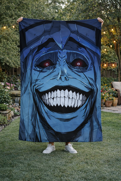 Solo Leveling Statue of God Horror Wall Tapestry – Shadow Dungeon Anime Art (56 × 96 Inches)