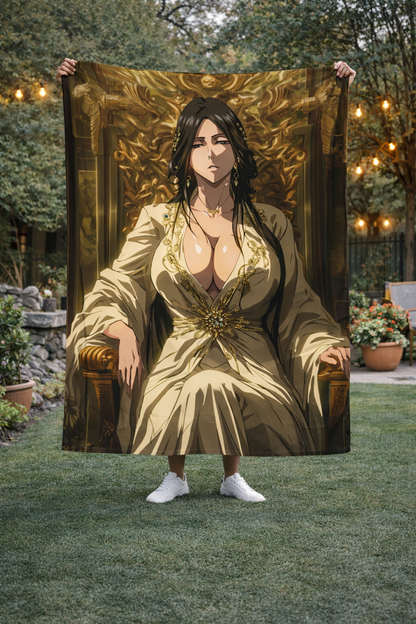 Retsu Unohana Divine Captain Wall Tapestry – Bleach Royal Throne Anime Art (56 × 96 Inches)