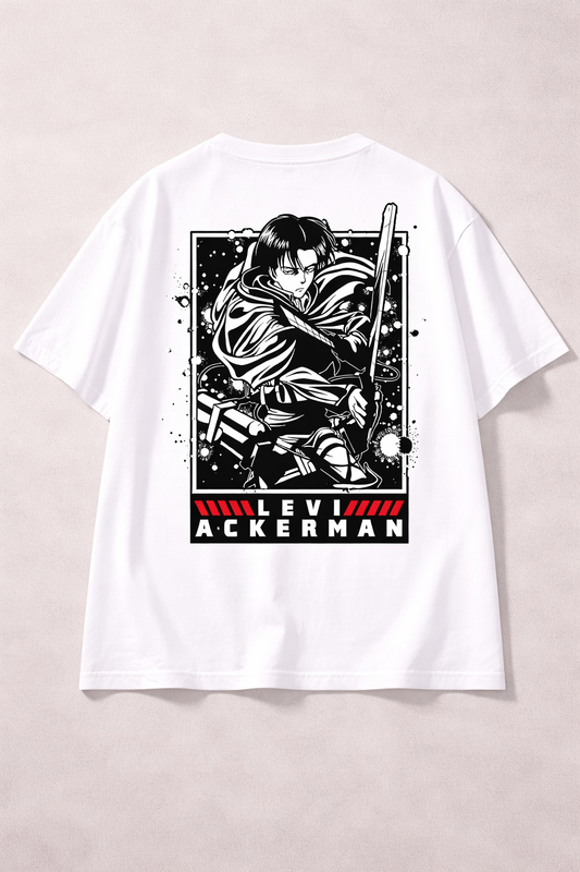Oversized Levi Ackerman Elite Soldier Anime Graphic T-Shirt