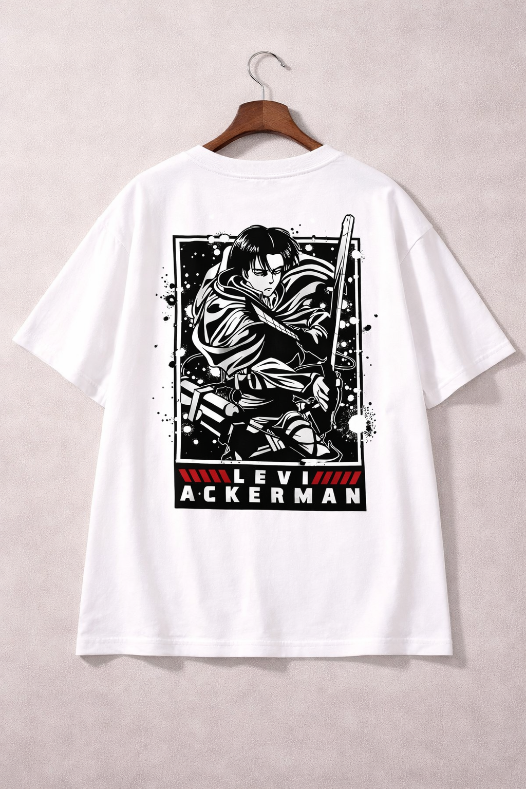 Oversized Levi Ackerman Elite Soldier Anime Graphic T-Shirt