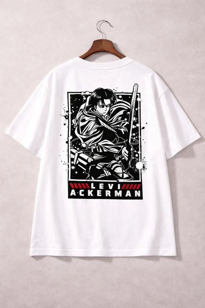 Oversized Levi Ackerman Elite Soldier Anime Graphic T-Shirt