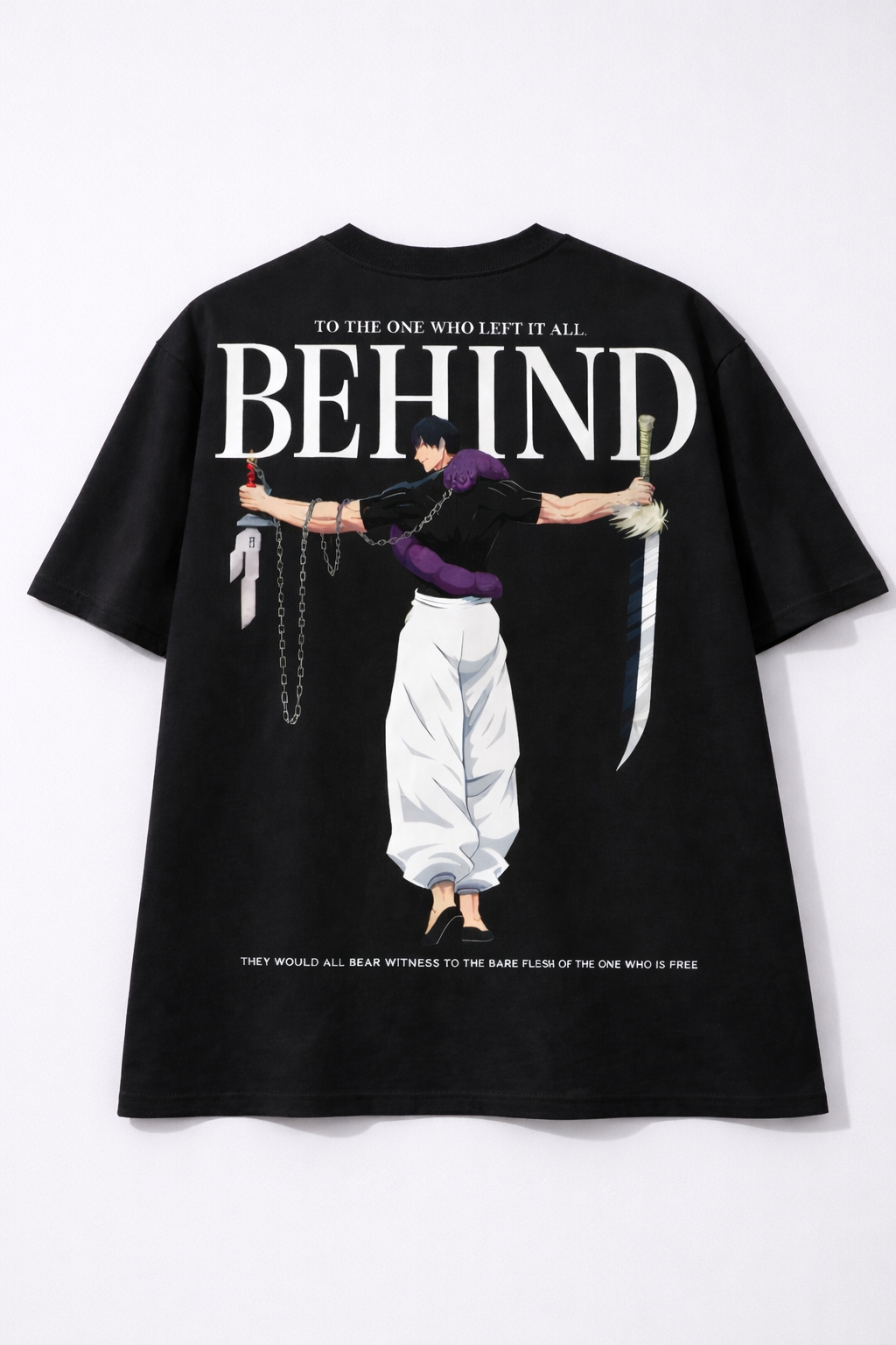 Oversized Toji Fushiguro Dark Assassin Anime Graphic T-Shirt