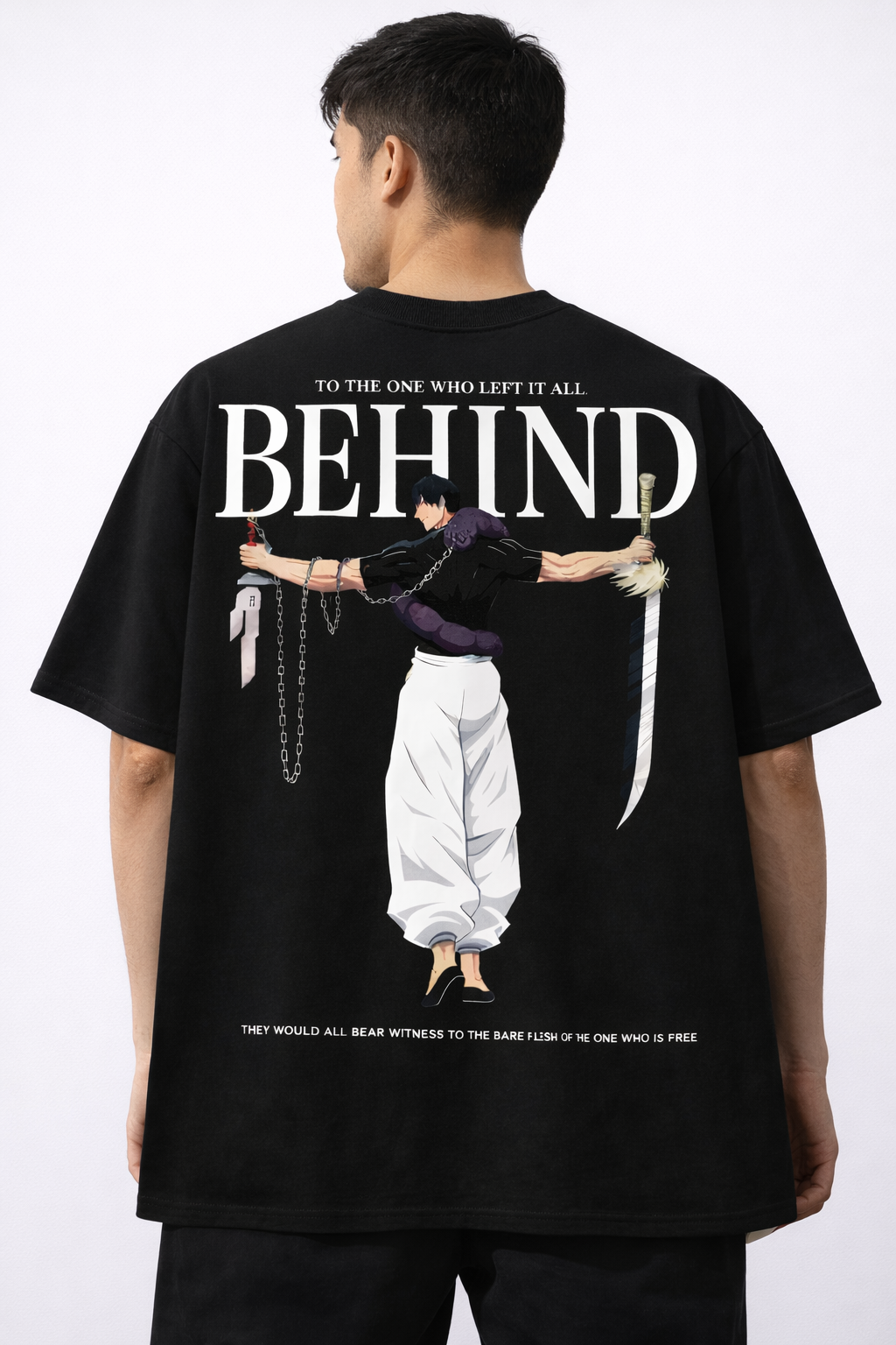 Oversized Toji Fushiguro Dark Assassin Anime Graphic T-Shirt