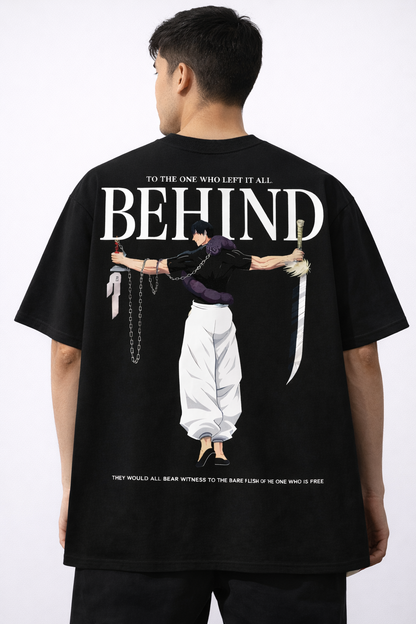 Oversized Toji Fushiguro Dark Assassin Anime Graphic T-Shirt