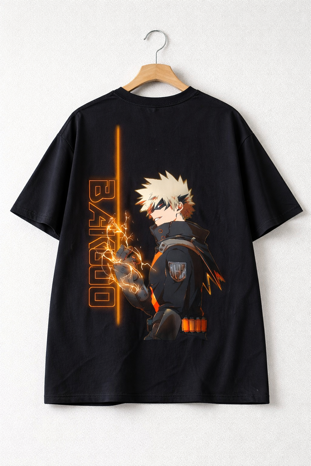 Oversized Katsuki Bakugo Explosion Anime Graphic T-Shirt