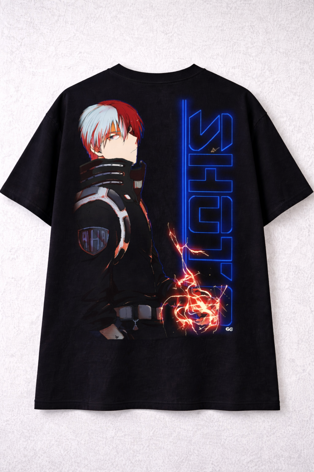 Oversized Shoto Todoroki Half-Cold Half-Hot Anime Graphic T-Shirt
