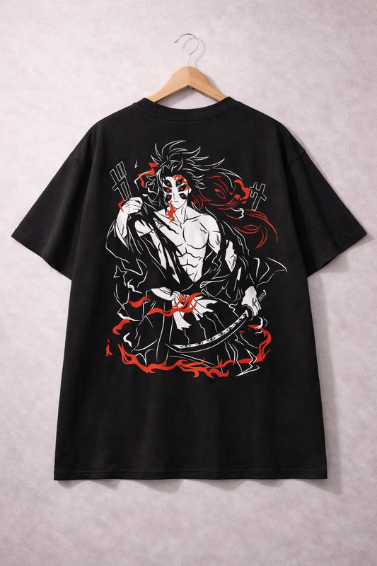 Oversized Kokushibo Upper Moon One Anime Graphic T-Shirt