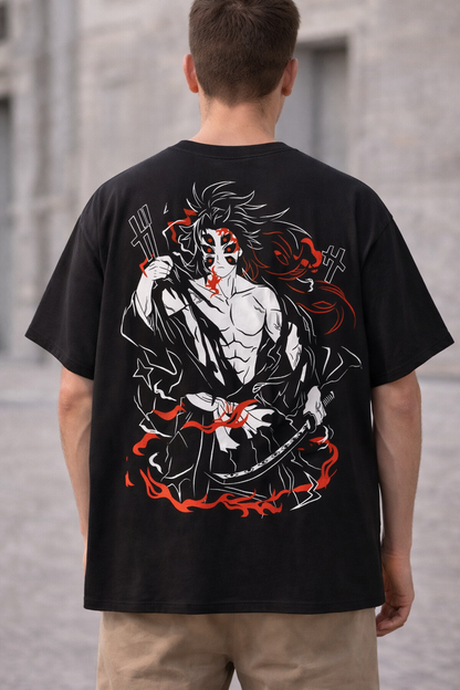 Oversized Kokushibo Upper Moon One Anime Graphic T-Shirt