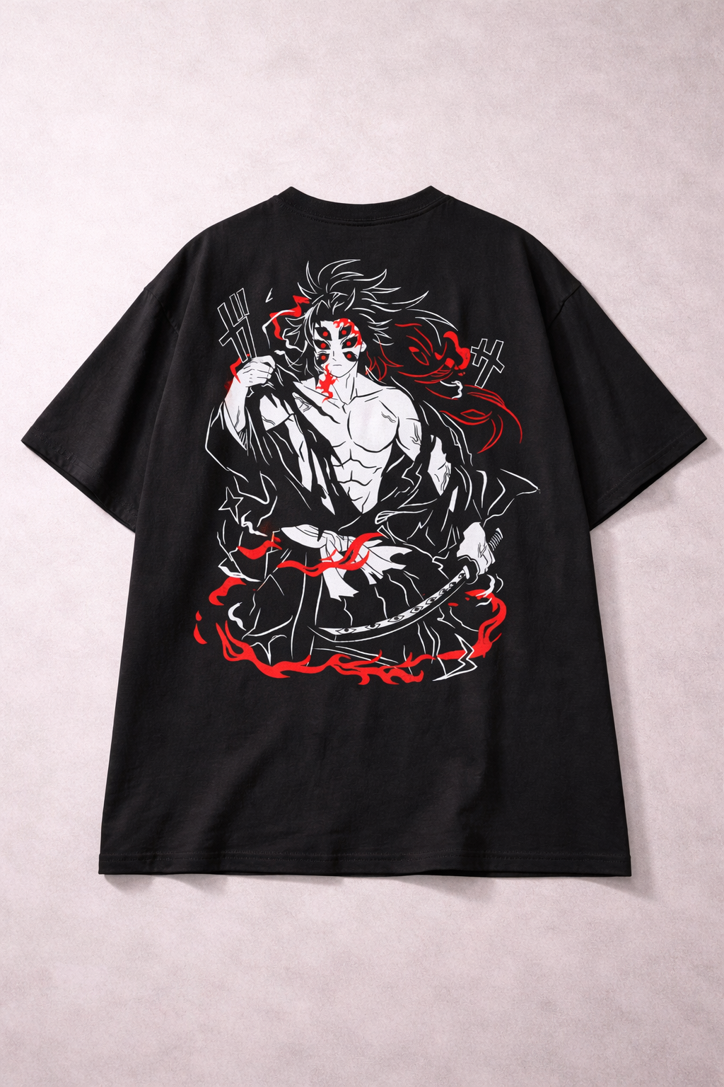 Oversized Kokushibo Upper Moon One Anime Graphic T-Shirt