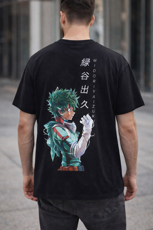 Oversized Izuku Midoriya “Deku” Hero Anime Graphic T-Shirt