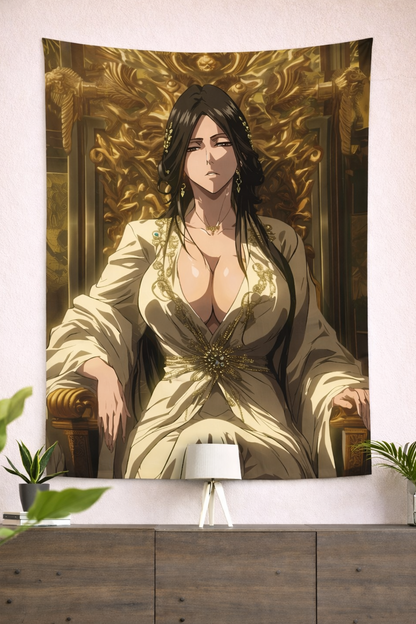 Retsu Unohana Divine Captain Wall Tapestry – Bleach Royal Throne Anime Art (56 × 96 Inches)