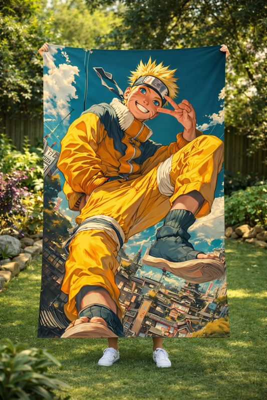 Naruto Uzumaki Hokage Dream Anime Wall Tapestry – Iconic Ninja Adventure Art (56 × 96 Inches)