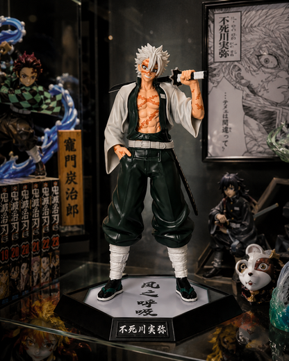 30cm Sanemi Shinazugawa Wind Hashira Battle Stance Figure