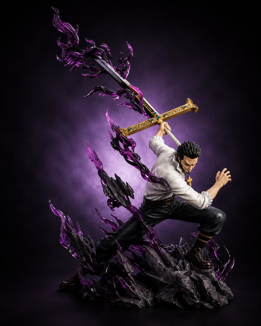 35cm Dracule Mihawk Dark Blade Slash Figure