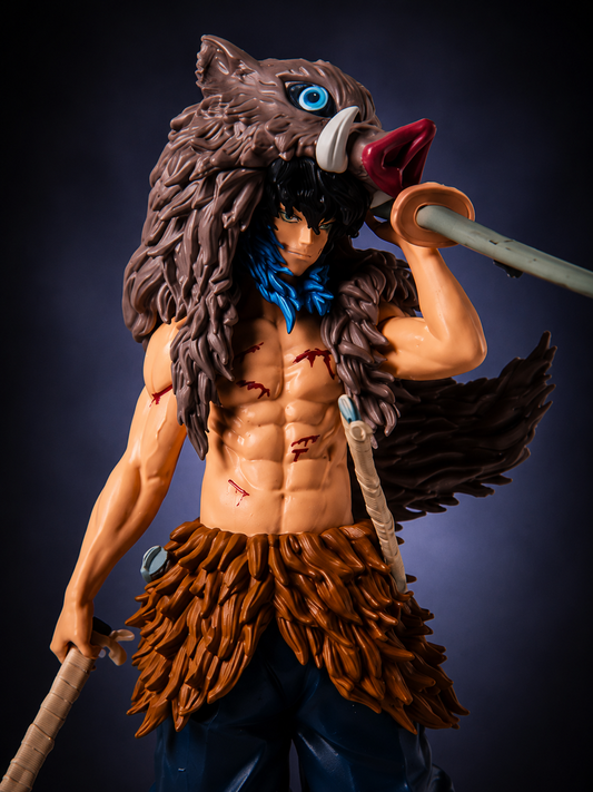 29cm Inosuke Hashibira Beast Breathing Dual Blade Figure