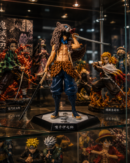 29cm Inosuke Hashibira Beast Breathing Dual Blade Figure