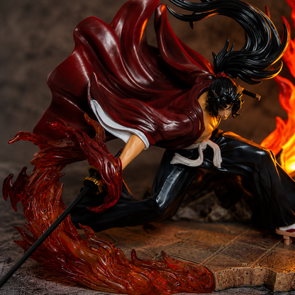 Yoriichi Tsugikuni Sun Breathing Flame Strike Figure – 22cm LED Light Display Edition