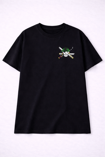 Oversized Roronoa Zoro Three-Sword Style Anime Graphic T-Shirt