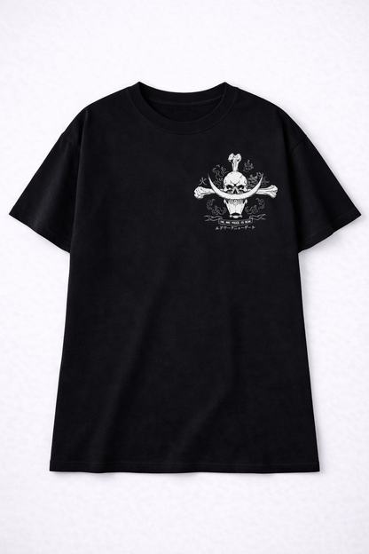 Oversized Whitebeard Pirate Emblem Anime Graphic T-Shirt
