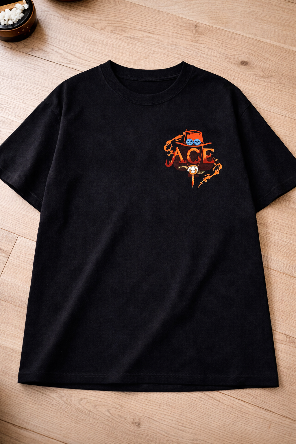 Oversized Portgas D. Ace Flame Portrait Anime Graphic T-Shirt