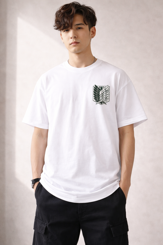 Oversized Mikasa Ackerman Minimalist Anime Graphic T-Shirt