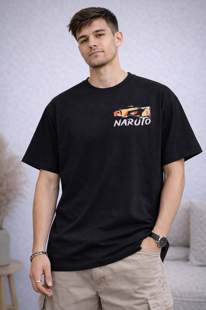 Oversized Naruto Uzumaki Kurama Power Anime Graphic T-Shirt